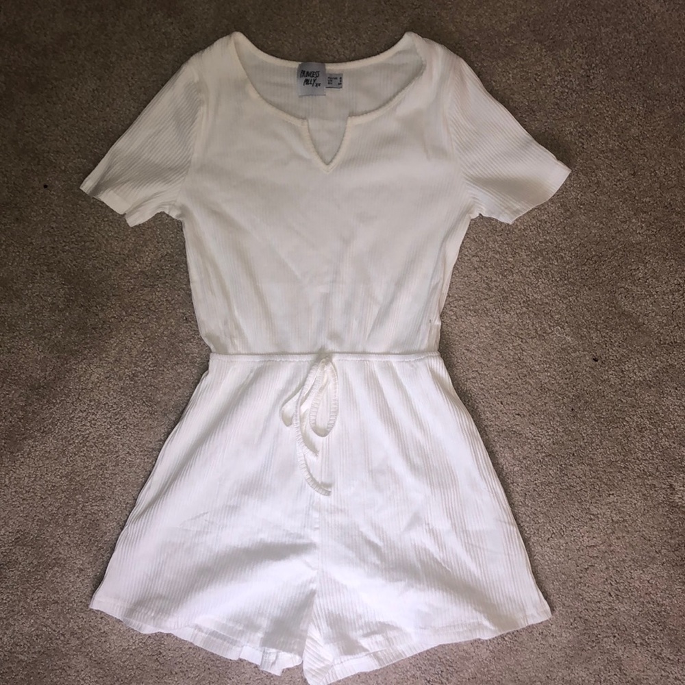 cream playsuit - princess polly